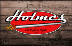 Holmes Hot Rods and Cycles logo and brand identity