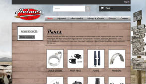 <font color=white face=ARIAL>Holmes Hot Rods & Cycles custom CMS web design</font>